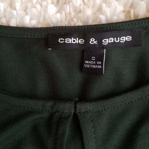 Hunter green Cable & Gauge blouse - Picture 3 of 4